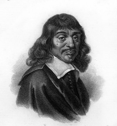 Portrait de René Descartes, gravure du 19e siècle - Unknown artist
