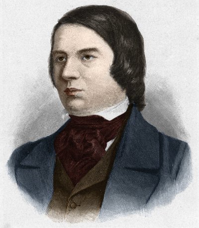 Portrait de Robert Schumann (1810-1856), compositeur allemand. d