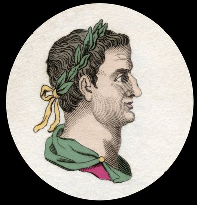 Portrait de Servius Sulpicius Galba (3 av. J.-C.-69 apr. J.-C.), empereur romain. Gravure du 19ème siècle - Unknown artist