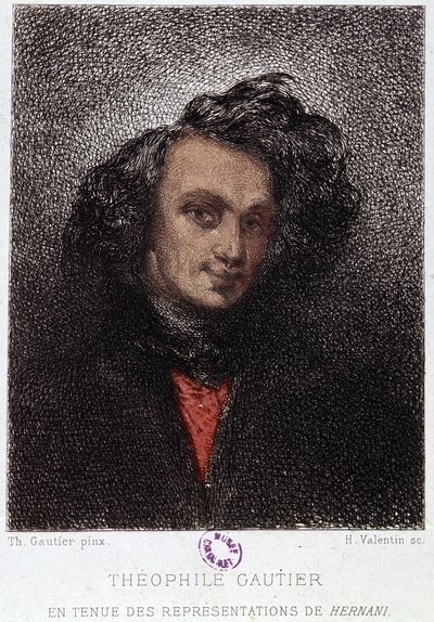 Portrait de Théophile Gautier dans Hernani par Victor Hugo. 19e siècle. - Unknown artist