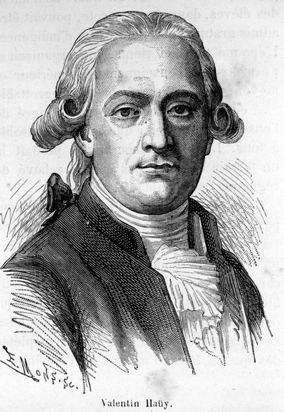Portrait de Valentin Haüy, pédagogue français (1745-1822), il se consacra à l