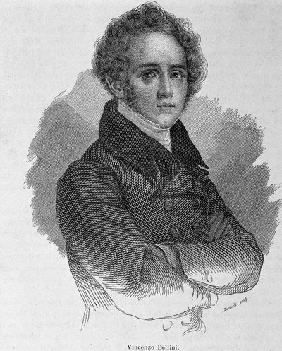 Portrait de Vincenzo Bellini (1801 - 1835), compositeur italien - Unknown artist