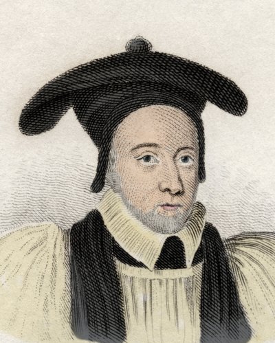 Portrait de William Juxon (1582-1663), ecclésiastique anglais et archevêque de Cantorbéry (gravure du 19ème siècle) - Unknown artist