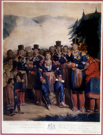 Présentation de la tribu nouvellement élue des Hurons - Unknown artist