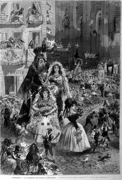 Procession de Corpus Domini à Barcelone - Unknown artist