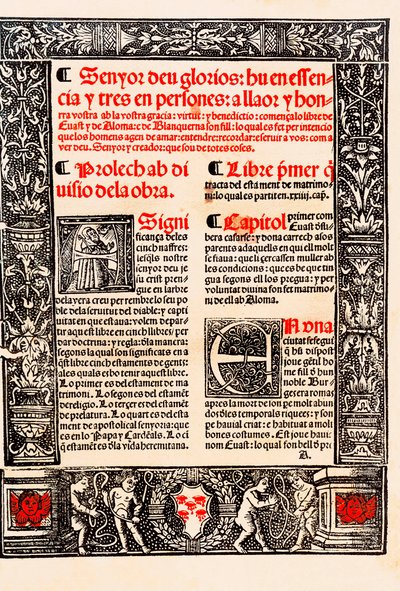 Prologue de Blanquerna par Raymond Lulle - Unknown artist