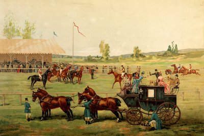 Champs de course. Chromolithographie en couleur fin 19e siècle. Paris, Arts décoratifs - Unknown artist