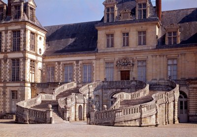 Architecture de la Renaissance : le grand escalier du château de Fontainebleau - Unknown artist