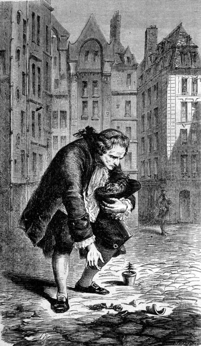 Représentation de Bernard de Jussieu introduisant un cèdre du Liban en France en 1734. Gravure - Unknown artist