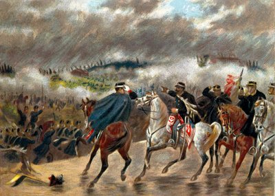 Campagne italienne (1859) : Victor Emmanuel II pendant la bataille de San Martino - Unknown artist