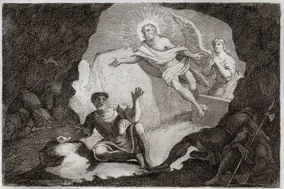 Bible de Royaumont, Nouveau Testament : Résurrection. Jésus-Christ ressuscite de son tombeau sous l