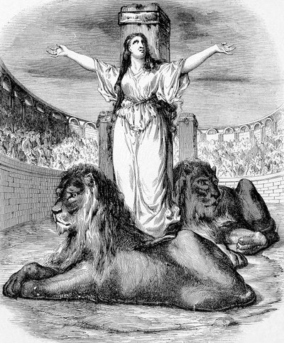 Sainte Blandine, jeune esclave chrétienne, martyrisée dans l