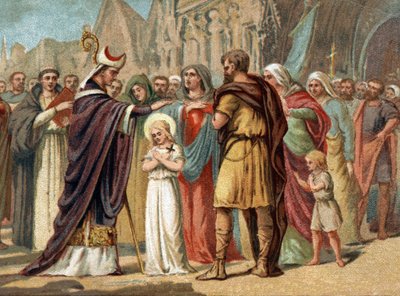 Sainte Geneviève (422-502), patronne de Paris avec Saint Germain d
