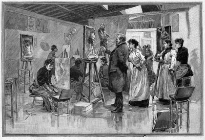 Atelier de sculpture à Paris en 1892 - Unknown artist