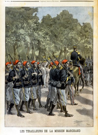 Tirailleurs sénégalais de la Mission Marchand à Paris - dans « Le petit journal » du 23/07/1899 - Unknown artist