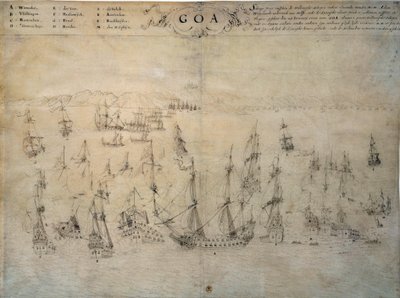 Siège de Goa, colonie portugaise, par la flotte hollandaise entre 1603 et 1639 - Unknown artist