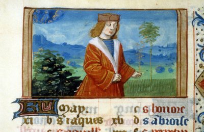 Signe des Gémeaux et Homme dans les Champs (miniature, Moyen Âge) - Unknown artist