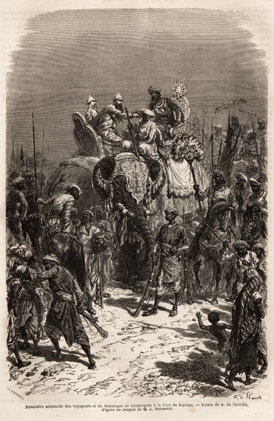 Rencontre solennelle avec le Maharajah de Chutterpore - Unknown artist