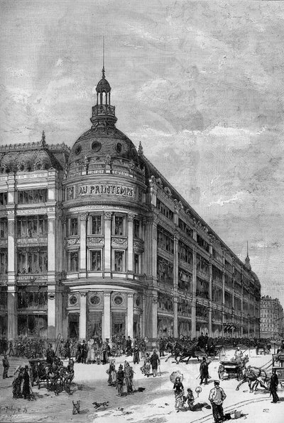 Les grands magasins du Printemps à Paris en 1883. Le pavillon d