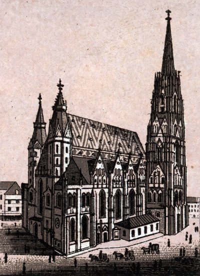Cathédrale Saint-Étienne (Stephansdom) à Vienne en Autriche dans "Le monde illustré 168 vues" Non daté (fin XIXe siècle) - Unknown artist