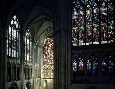 Vitraux et rosace de la cathédrale de Troyes - Unknown artist