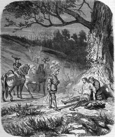 Le duc de Bourbon et Bayard mourant - Unknown artist