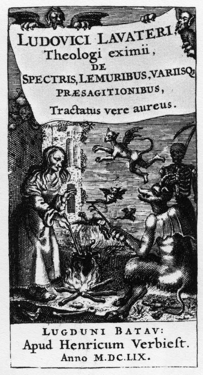 Le chaudron de la sorcière - Frontispice du livre «De spectris lemuribus et magnis» par Ludwig Lavater (1527-1586) - 1659 - Unknown artist
