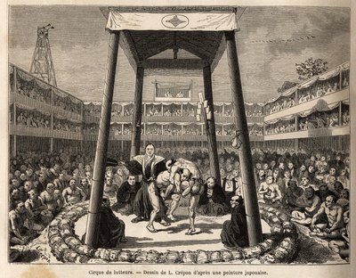 Le cirque des lutteurs, qui attendent leur tour pour combattre, se déroule dans l