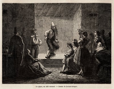 Le jitter, dans un café dansant, dessin de Durand Brager, pour illustrer Une excursion dans les quartiers pauvres de Londres en 1862, par L. Simonin. Gravure dans "Le tour du monde", édité par Edouard Charton - Unknown artist