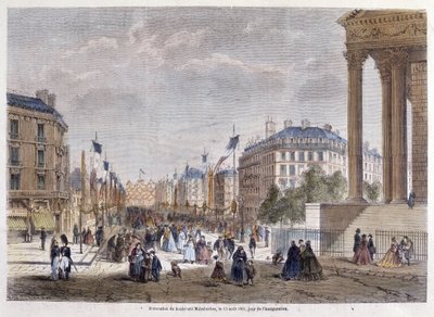 Transformations de Paris sous le Second Empire, Paris Haussmannien. Inauguration du Boulevard Malesherbes (travaux Haussmann) - Unknown artist