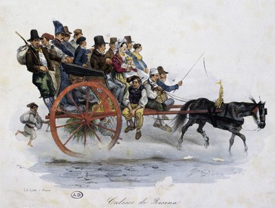 Transport en commun : calèche - Unknown artist