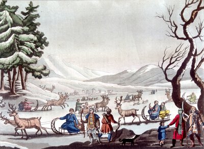Toungouses, Sibérie. Dessin par Cartelli. Bibliothèque des arts décoratifs de Paris. « Le costume ancien et moderne » - Unknown artist