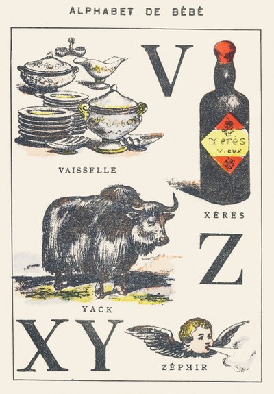 V X Y Z: plats, xérès, yak, zéphyr - Unknown artist