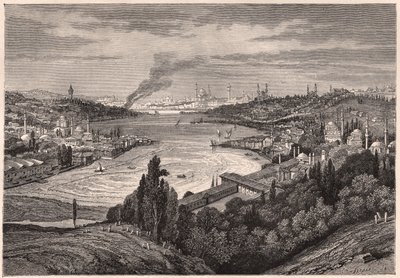 Vue de Constantinople, maintenant Istanbul, et de la Corne d