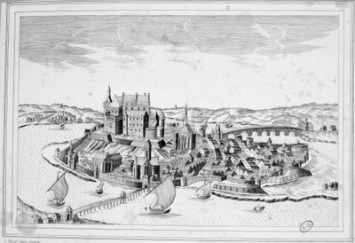 Vue de Decize en 1640 - Unknown artist