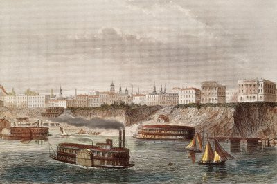 Vue de la ville de Cincinnati et du fleuve du même nom dans l