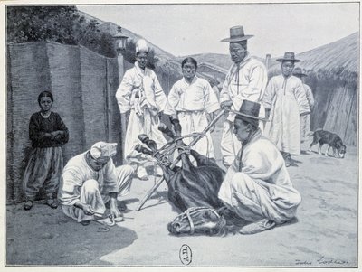Façon de chercher un cheval en Corée - Unknown artist