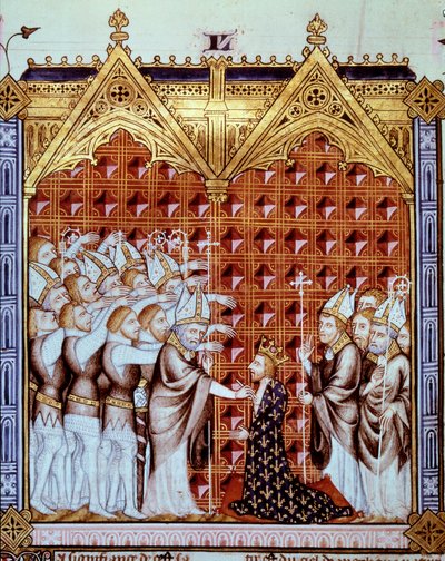 Onction du roi de France, en présence des évêques et de ses barons - Unknown artist