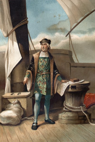 Portrait de Christophe Colomb en italien Cristoforo Colombo navigateur d