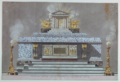 Autel dédié à une vierge martyre [Sainte Lucie ?] - Unknown, Italian