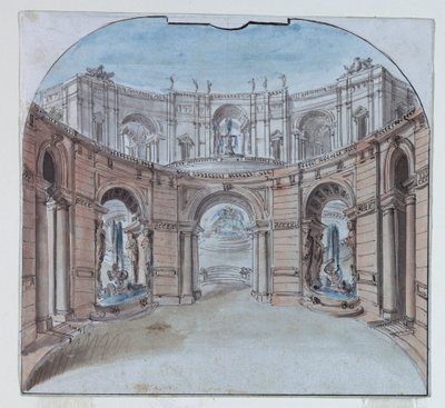 Décor de scène : Architecture du palais - Unknown, Italian