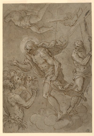 Dessin, Le Christ dans les limbes, 1625-1628 - Unknown artistUnknown artist