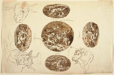 Dessin, actes de Jupiter, pour un plafond, 1812 - Unknown artistUnknown artist