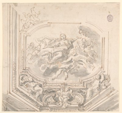 Dessin, projet de plafond, XVIIIe siècle - Unknown artistUnknown artist
