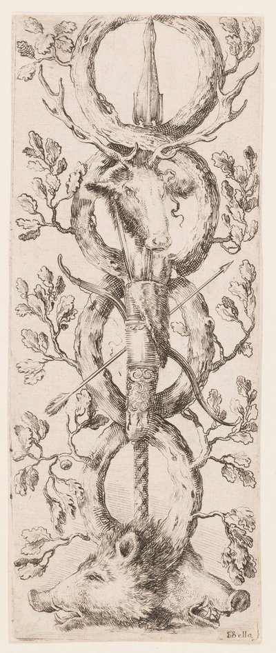 Estampe, ornements ou grotesques (ornement grotesque), vers 1653 - Unknown artistUnknown artist