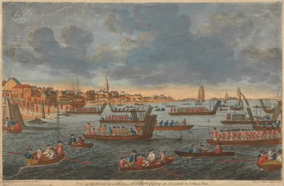 Vue de Gravesend dans le Kent, avec des troupes traversant la Tamise vers Tilbury Fort - Unknown artist