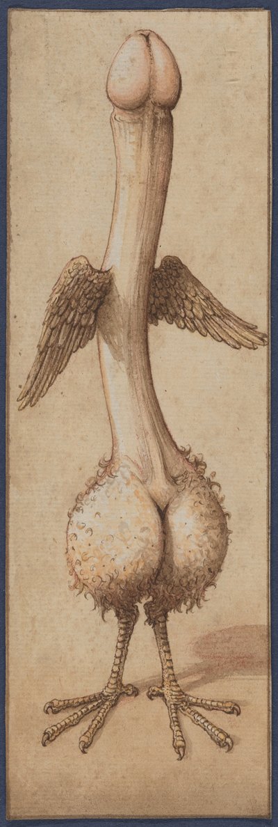 Phallus ailé en forme d