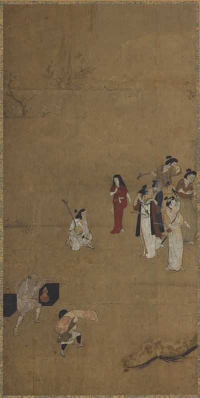 Une partie de pique-nique : musiciens et serviteurs - Unknown artist
