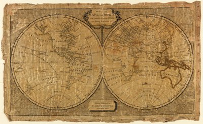 Carte du monde pour la broderie des dames et les jeunes étudiants en géographie - Unknown artist