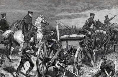La marche de Blücher vers Waterloo - Le général prussien Gebhard Leberecht von Blücher (1742-1819) mène ses troupes à Waterloo - Unknown artist
